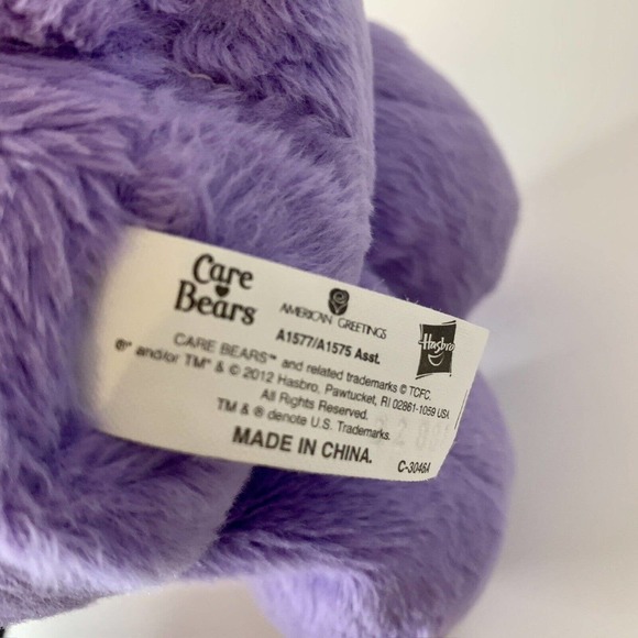 Care Bears American Greetings 2012 Harmony Purple 13” Bear Plush - Picture 3 of 7